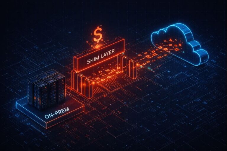 Shim layer processing data transfer