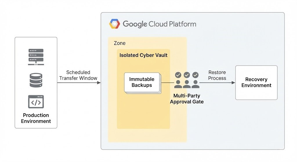 Cohesity FortKnox cyber vault recovery workflow