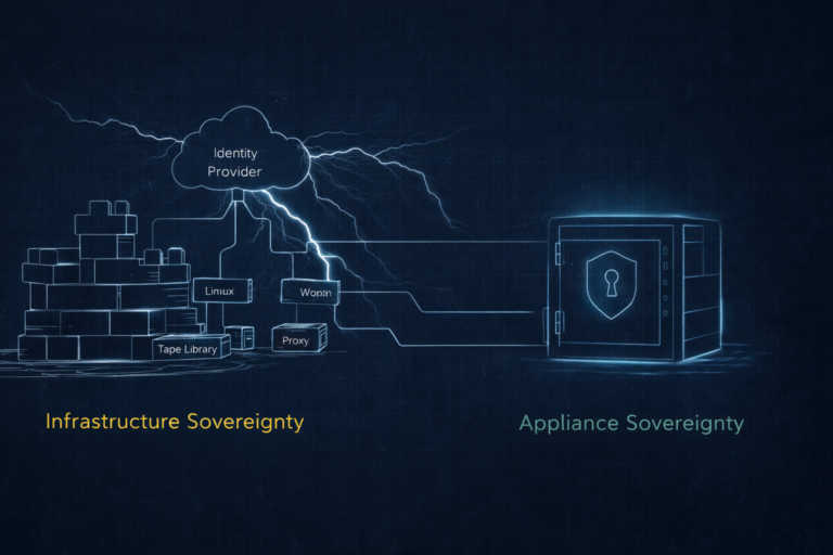 Infrastructure sovereignty vs appliance sovereignty backup architecture