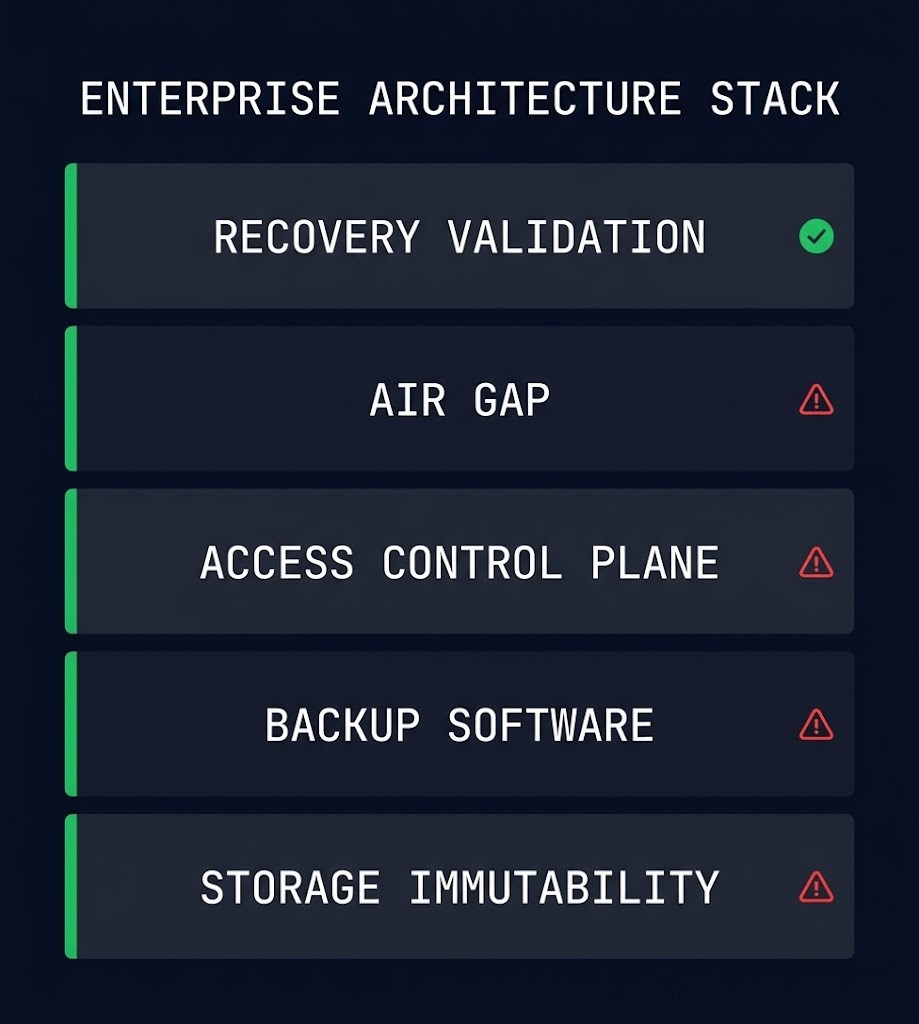 5 layer immutability model object lock backup software air gap recovery validation