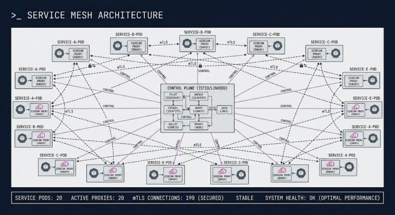 Service mesh architecture diagram