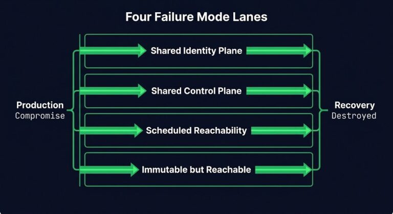 connected air gap — four control-plane conditions that break backup isolation
