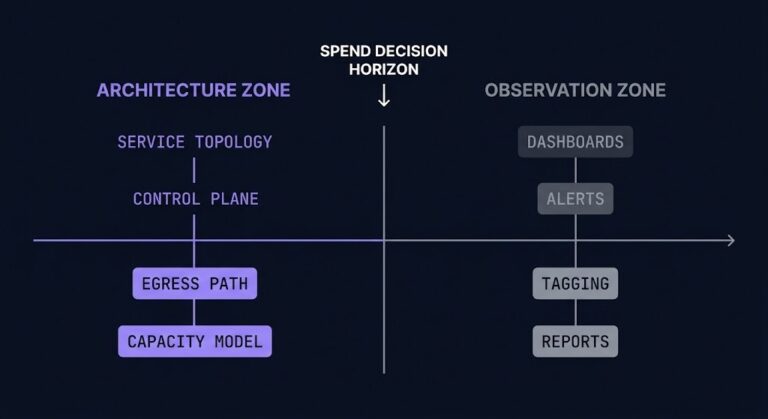 The Spend Decision Horizon — cost control vs cost visibility in cloud architecture