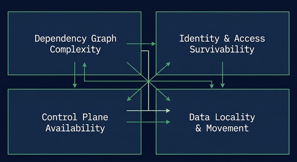 four ransomware recovery architecture dependencies dependency graph identity control plane data locality