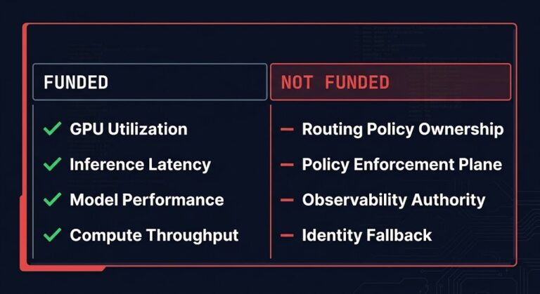 AI infrastructure governance — compute investment versus runtime authority gap