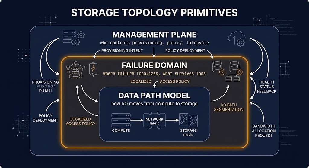 enterprise storage architecture three primitives — data path, failure domain, management plane