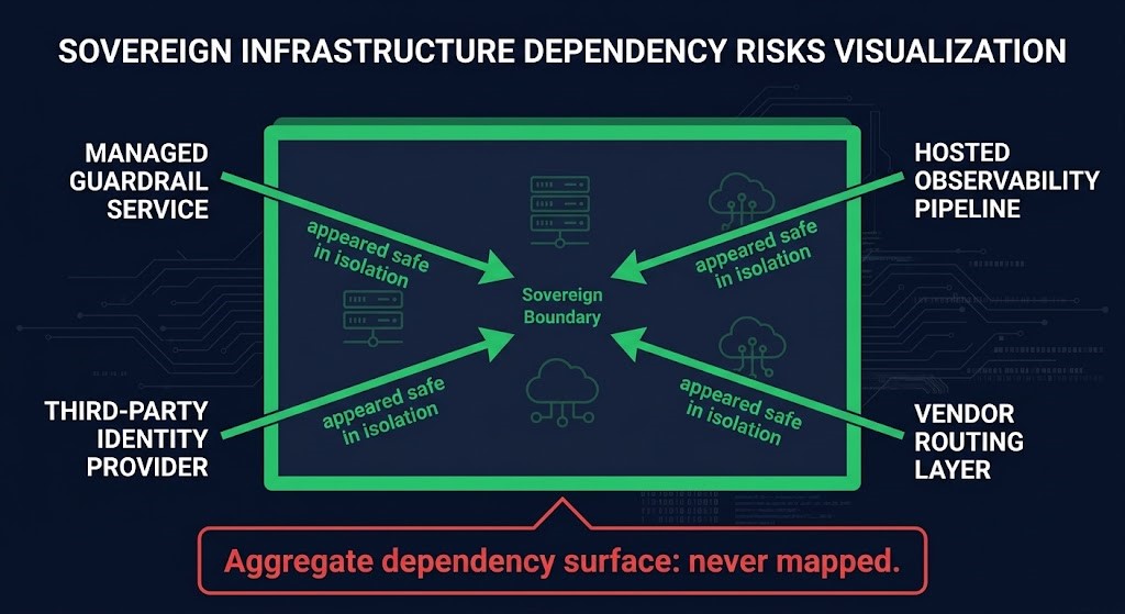 inherited trust assumptions — sovereignty erosion through individually safe SaaS integrations