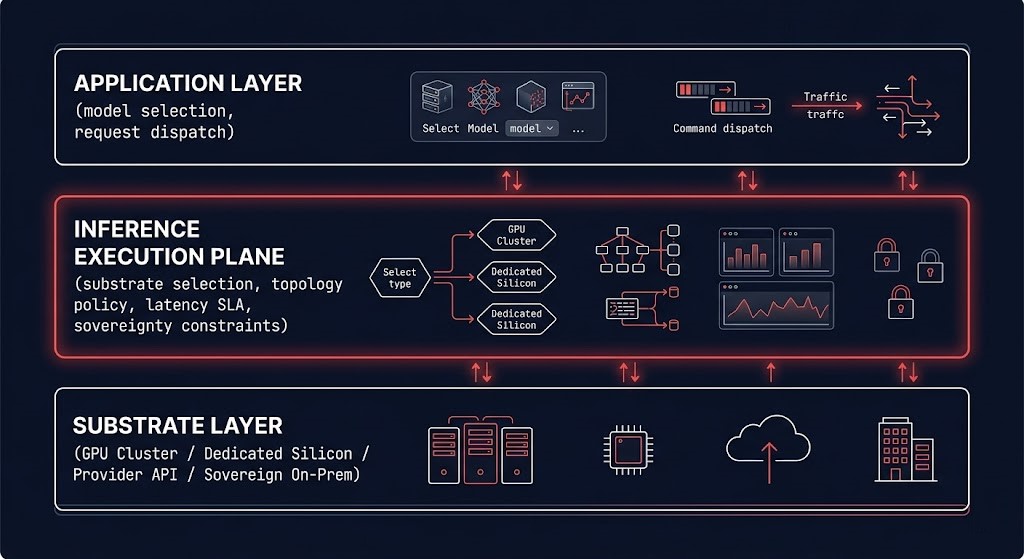 inference execution plane — placement authority layer governing substrate selection, topology awareness, and latency SLA enforcement