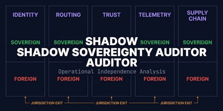 Shadow Sovereignty Auditor — operational sovereignty analysis tool for cloud infrastructure architects
