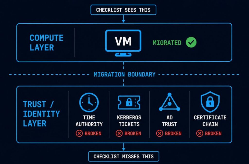 vmware migration issues — identity continuity gap between compute portability and trust portability