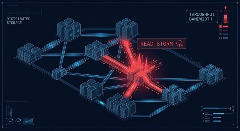 AI Ceph Throughput Calculator — read storm bandwidth sizing and write penalty modeling for AI training clusters