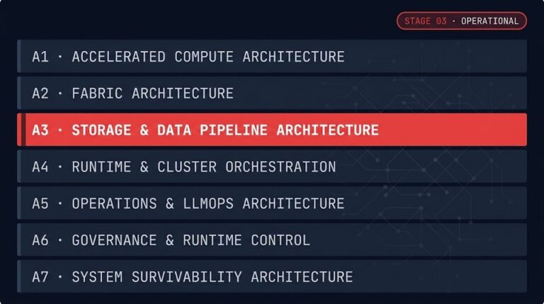 storage data pipeline architecture — AI infrastructure maturity stage 03 data availability boundary