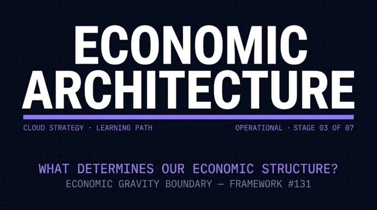 Cloud economic architecture learning path stage showing Economic Architecture as the Operational stage of cloud strategy