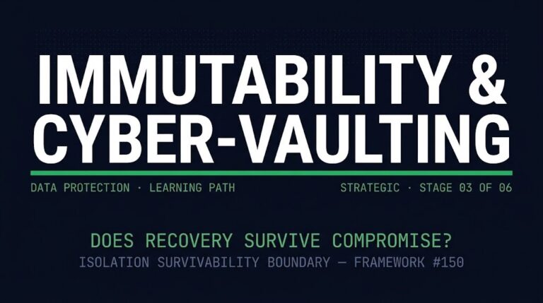 Data Protection & Resiliency Learning Path — Immutability & Cyber-Vaulting Stage D3