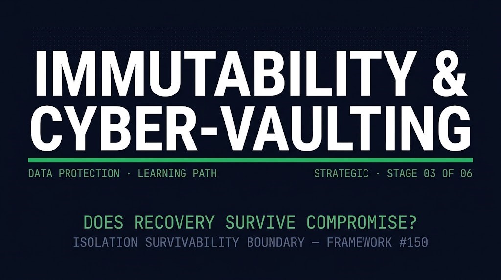 Data Protection & Resiliency Learning Path — Immutability & Cyber-Vaulting Stage D3
