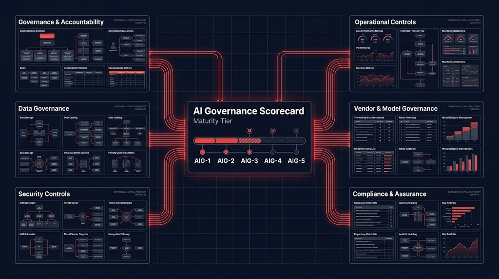AI governance assessment maturity control tower — AIG tier model