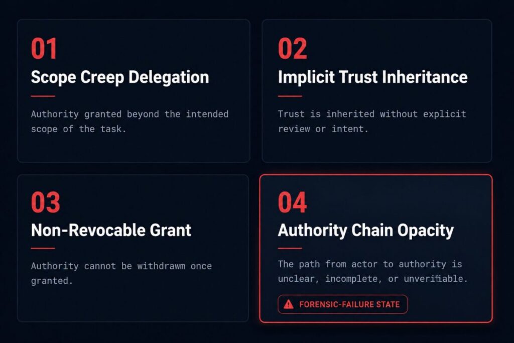 agentic authority boundary framework 141 — four failure states