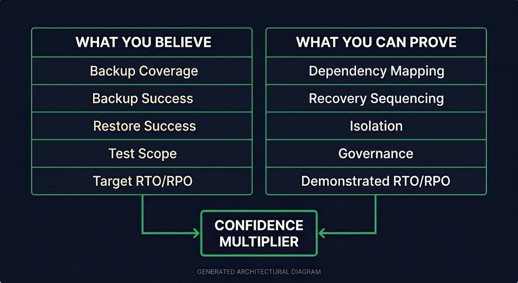 reported recovery confidence versus validated recovery readiness — input structure diagram