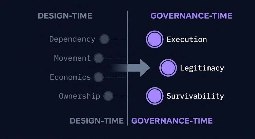 cloud governance replacing cloud architecture — decision weight shifting from design-time stages to governance-time stages