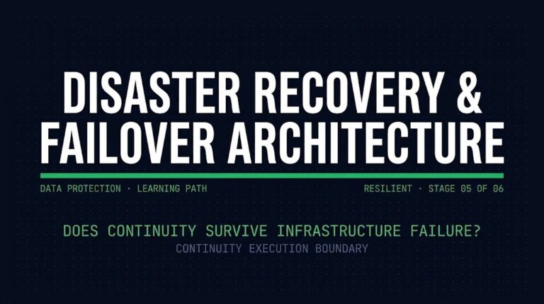 Data Protection & Resiliency Learning Path — Disaster Recovery & Failover Architecture