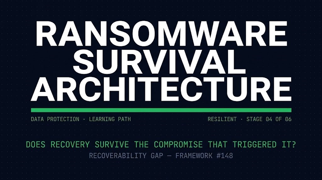 Data Protection & Resiliency Learning Path — Ransomware Survival Architecture