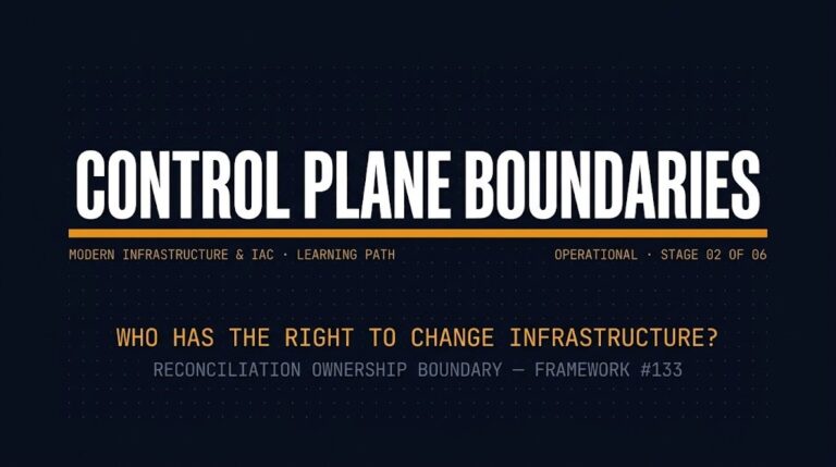 Modern Infrastructure & IaC Learning Path — Control Plane Boundaries Stage MI2