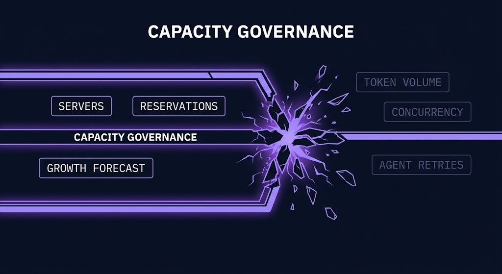 AI consumption pricing — the capacity governance boundary breaking under runtime-generated cost