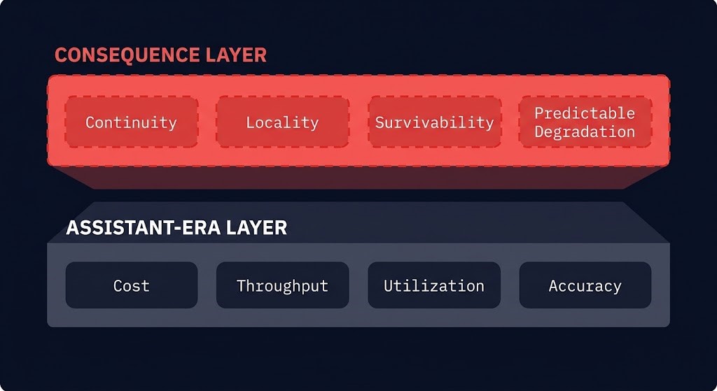 assistant-era AI optimization criteria versus mission-critical AI infrastructure optimization criteria