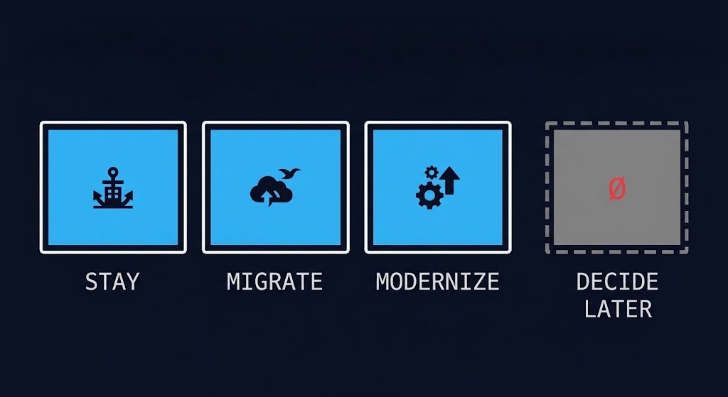 vmware deferral — four assumed options collapsing to three real ones