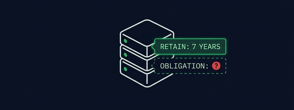 backup platform storing retention duration but not obligation precedence
